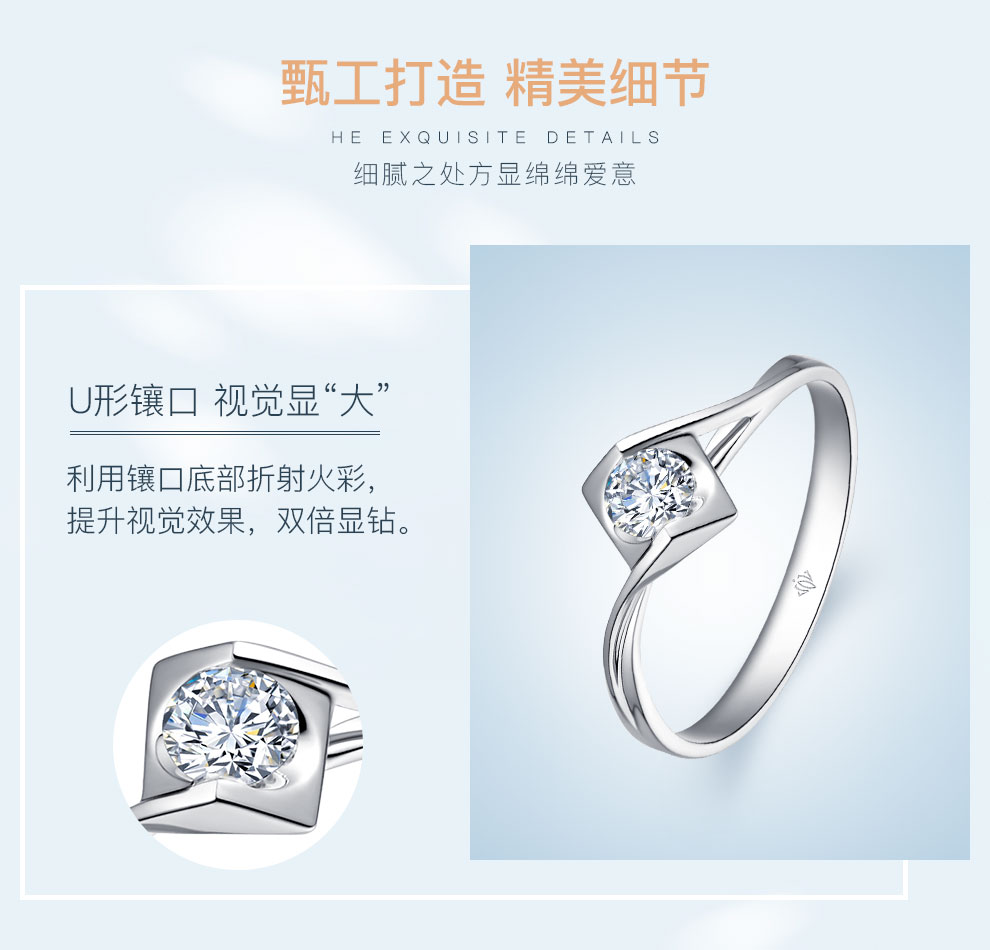 天使之吻/PT950鉑金鉆戒 15分/SI凈度/I-J色/國檢-forever love系列