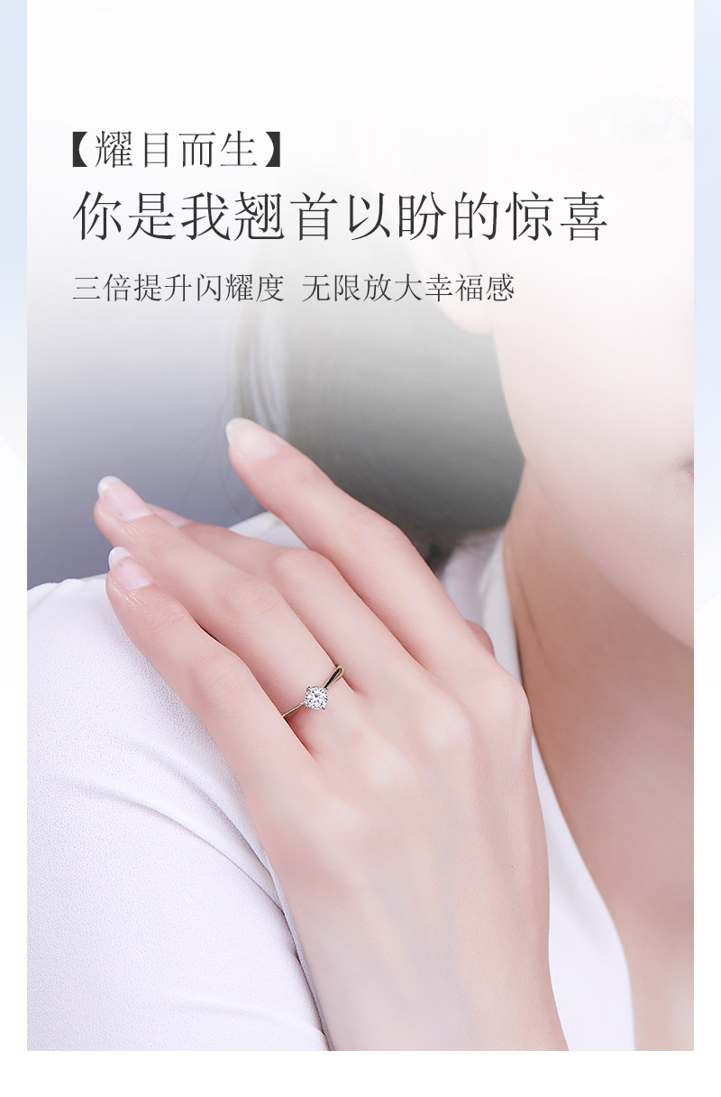 初心/18K白金鉆戒/1克拉/F/SI1/3EX雙證書