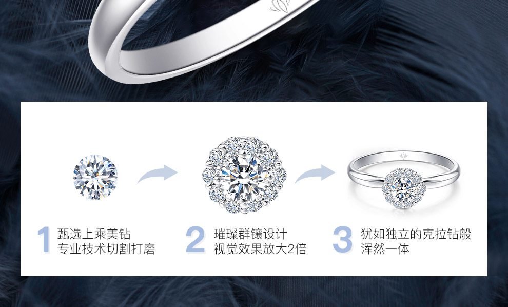 傾心/18K白金鉆戒 1克拉/F-G色/SI凈度 國檢