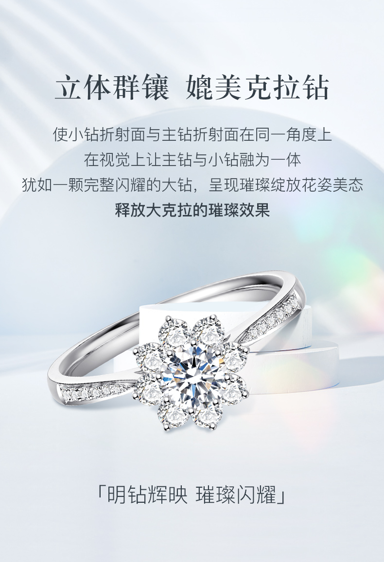 愛的花冠III/18K白金戒托