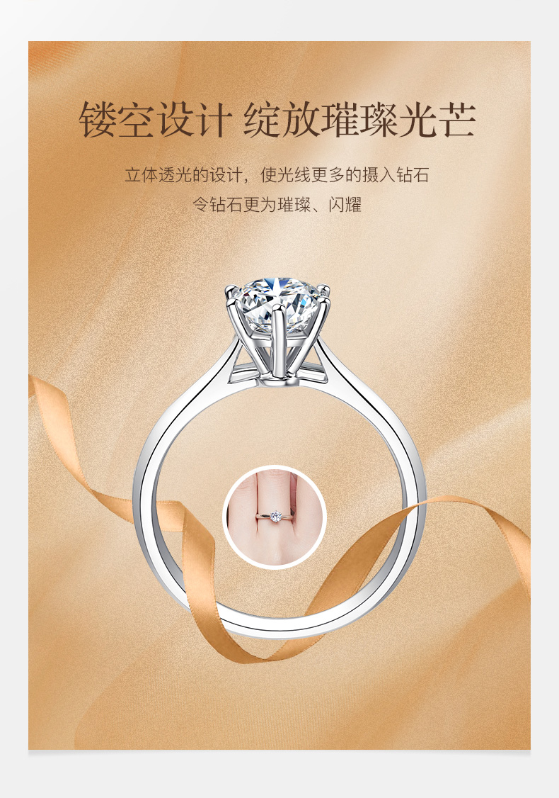 六爪皇冠/18K白金鉆戒 30分/I-J色/SI凈度 國檢