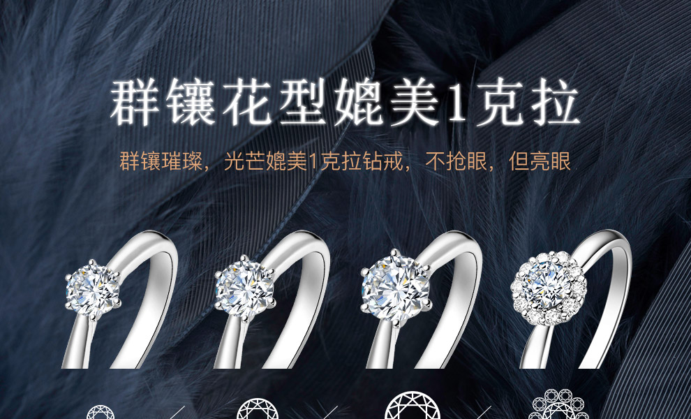 傾心/18K白金/PT950鉑金戒托