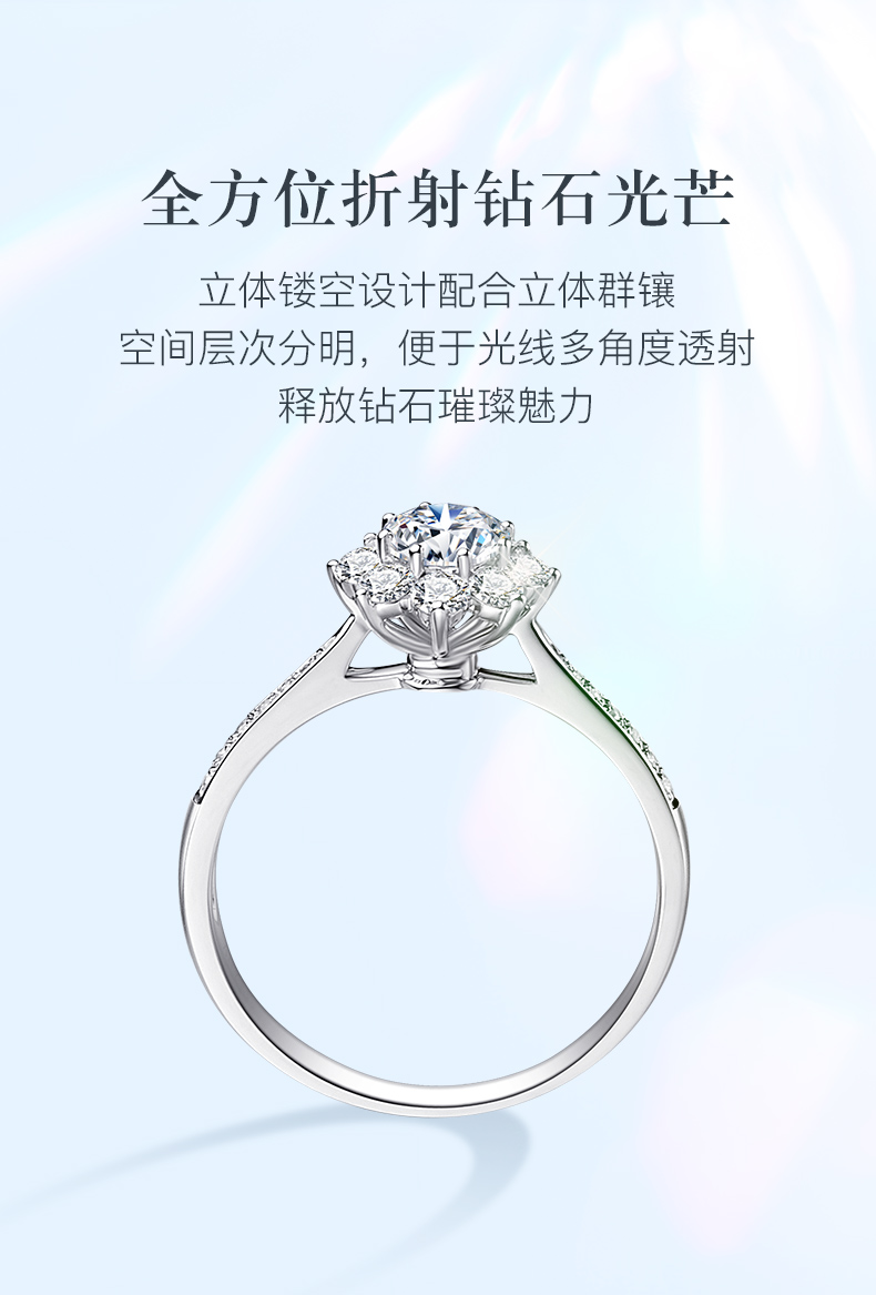 愛的花冠III/18K白金戒托
