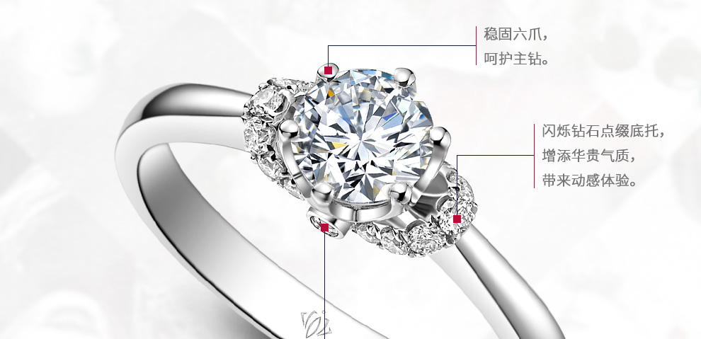 愛守護-公主/18K白金鉆戒 40分/F-G色/SI凈度 國檢
