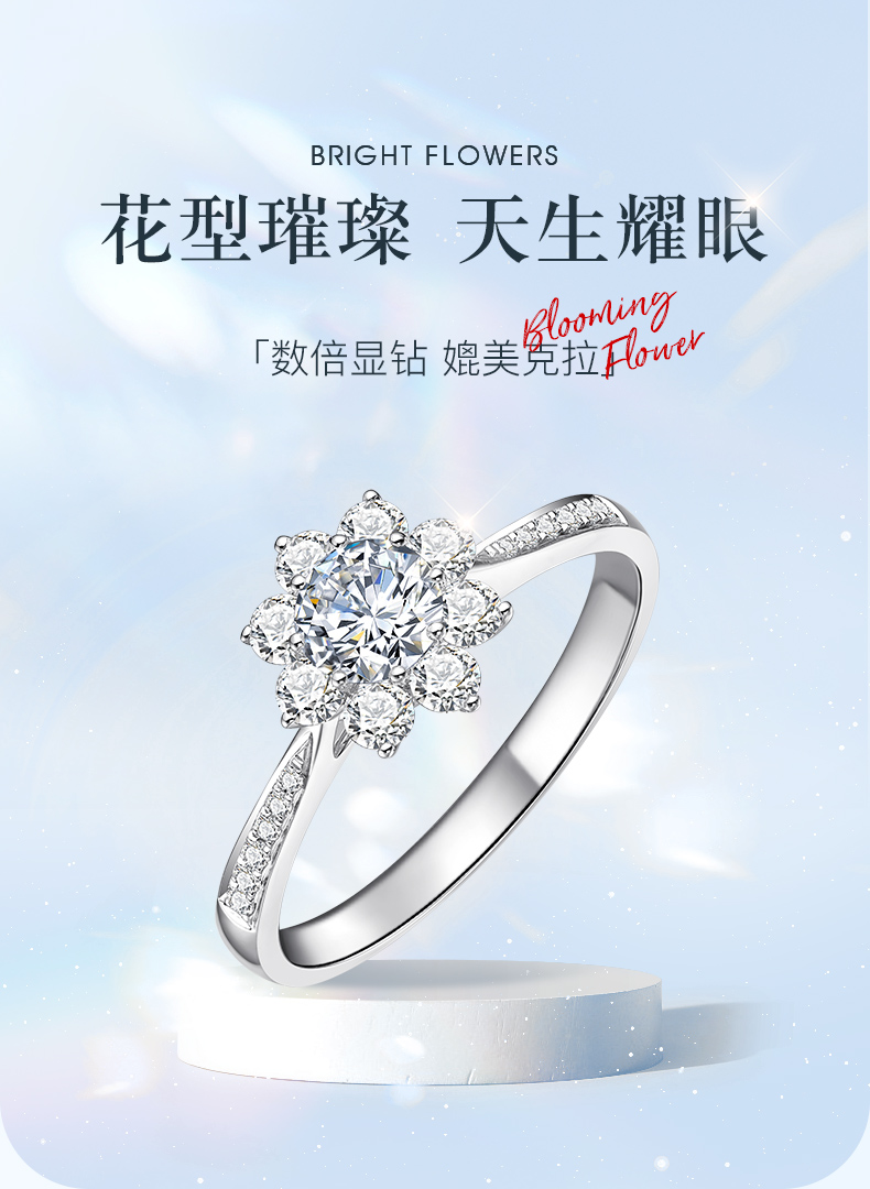 愛的花冠III/18K白金戒托