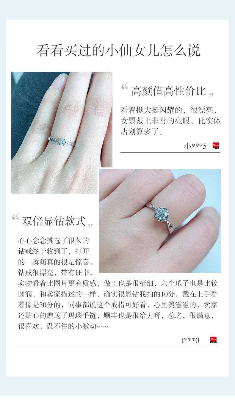 玫瑰情事/18K白金鉆戒 20分/F-G色/SI凈度 國檢