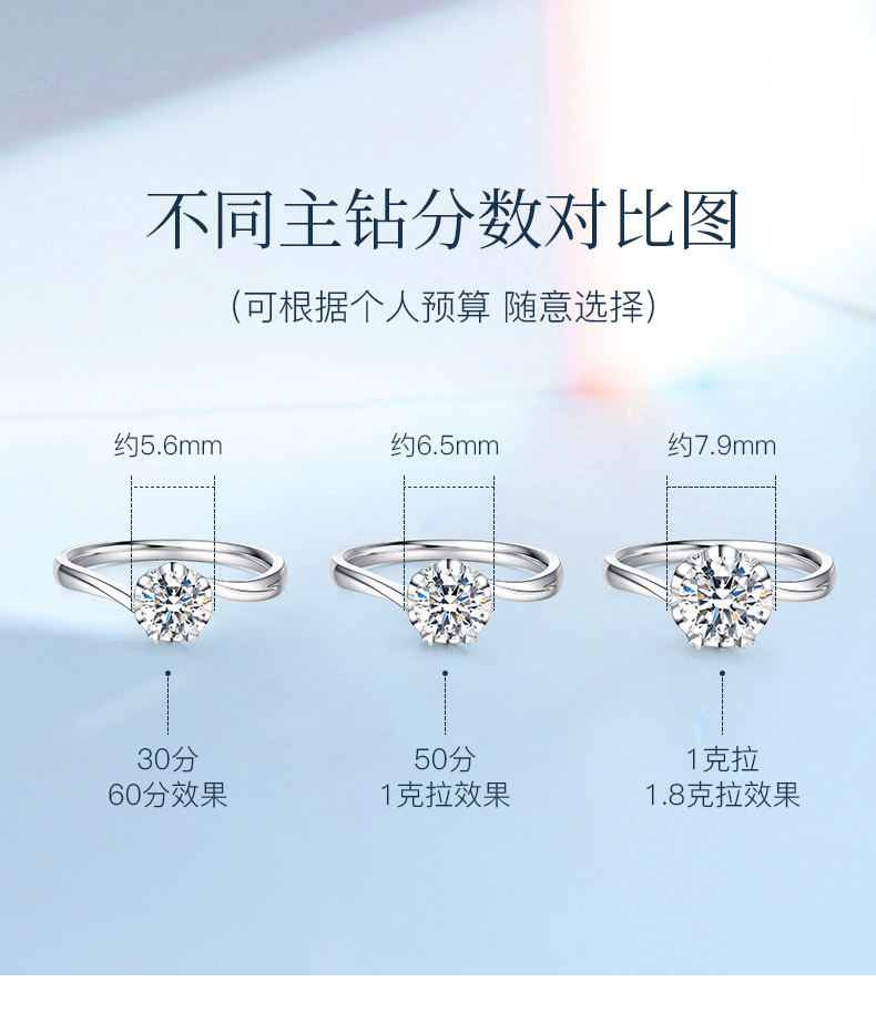 永恒之戀/18K白金/PT950鉑金戒托