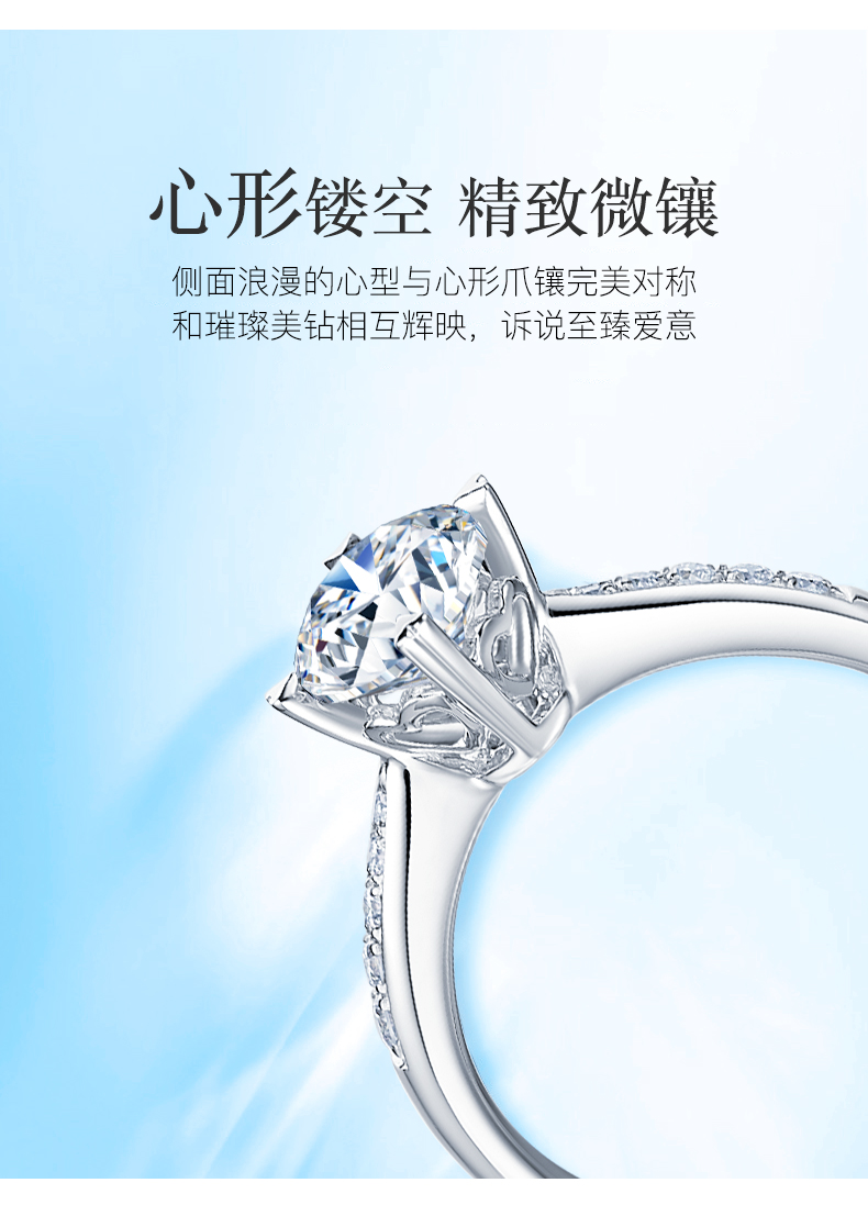 星芒/18K白金鉆戒/1克拉 F-G色/SI凈度 國檢