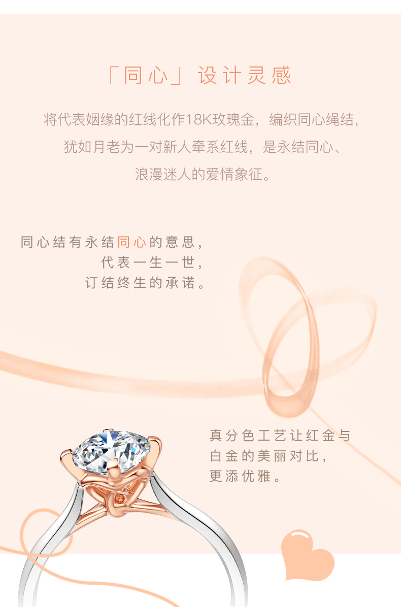 情結/18K彩金戒托